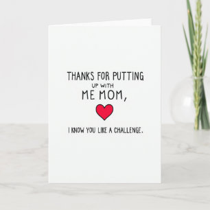 Met de hand getekende Moederdag liefde kaart