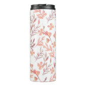 Met de hand getekende, naadloze, florale ornament  thermosbeker (Achterkant)