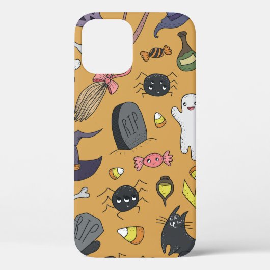 Met de hand getekende naadloze patronen met schatt Case-Mate iPhone case (Achterkant)