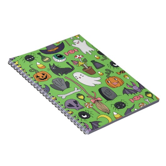 Met de hand getekende naadloze patronen met schatt notitieboek (Rechterzijde)