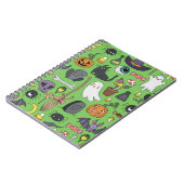 Met de hand getekende naadloze patronen met schatt notitieboek (Linkerzijde)