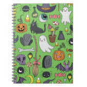 Met de hand getekende naadloze patronen met schatt notitieboek (Voorkant)