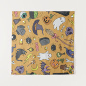 Met de hand getekende naadloze patronen met schatt wandkleed (Voorkant (horizontaal))