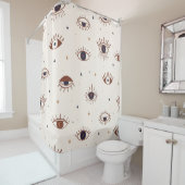 Met de hand getekende ogen Mystical Seamless Patte Douchegordijn (In situ)