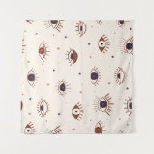 Met de hand getekende ogen Mystical Seamless Patte Wandkleed (Voorkant (horizontaal))