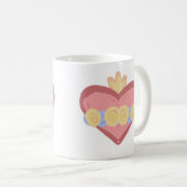 Met de hand getekende Onbevlekte Hart van Maria Mo Koffiemok (Voorkant rechts)