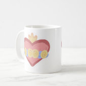Met de hand getekende Onbevlekte Hart van Maria Mo Koffiemok (Voorkant links)