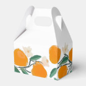 Met de Hand Getekende Oranje Botanische Abstracte  Bedankdoosjes (Achterkant)