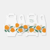 Met de Hand Getekende Oranje Botanische Abstracte  Bedankdoosjes (Uitgevouwen)