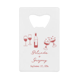 Met de Hand Getekende Paarse Illustraties Doodles  Creditkaart Flessenopener