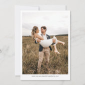 Met de Hand Getekende Palmboom Foto Bruiloft Websi Save The Date (Achterkant)