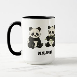 Met de Hand Getekende Panda Beer Aangepaste Cute Mok