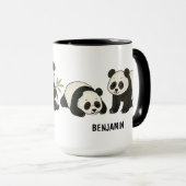 Met de Hand Getekende Panda Beer Aangepaste Cute Mok (Voorkant rechts)