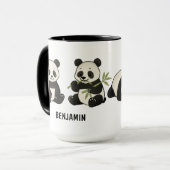 Met de Hand Getekende Panda Beer Aangepaste Cute Mok (Voorkant links)