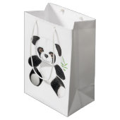 Met de hand getekende Panda Plush Medium Cadeauzakje (Voorkant Gekanteld)