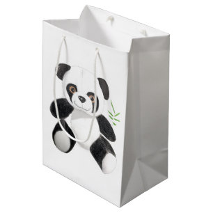 Met de hand getekende Panda Plush Medium Cadeauzakje