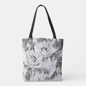 Met de hand getekende papavers bloemen bloemen tote bag (Achterkant)