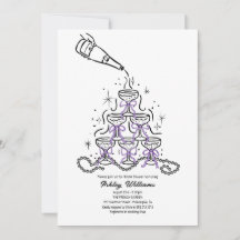 Met de Hand Getekende Parels & Prosecco Bruidsdouc