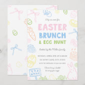 Met de hand getekende pastel Easter Brunch & Eiere (Voorkant / Achterkant)