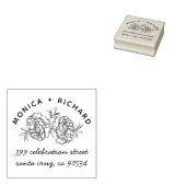 Met de hand getekende pioenen | Namen en met de ha Rubberstempel (Gestempeld)