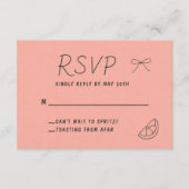 Met de hand getekende platte RSVP kaart (Voorkant)