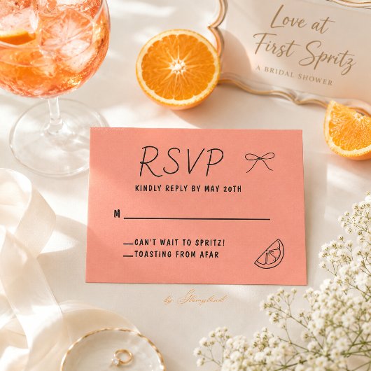 Met de hand getekende platte RSVP kaart