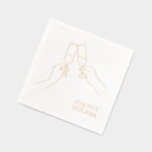 Met de hand getekende "Proost" Champagne Persoonli Folie Servetten (Links)