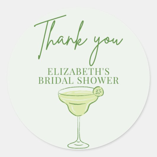 Met de hand getekende retro Margs & Matrimony Brui Ronde Sticker (Voorkant)