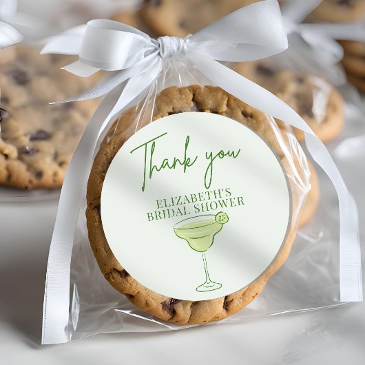 Met de hand getekende retro Margs & Matrimony Brui Ronde Sticker