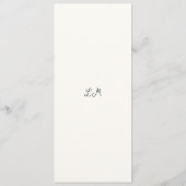 Met de Hand Getekende Ringen Doodle Moderne Trouw Menu (Achterkant)