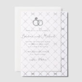 Met de Hand Getekende Ringen Doodle Moderne Trouw Vellum Uitnodigingen (Offset (Uitnodiging))