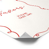 Met de Hand Getekende Rode Frame Favorieten Poster (Hoek)