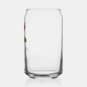 Met de hand getekende rode roos kan glas (Links)