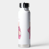 Met de hand getekende Roze Balletschoenen Waterfles (Links)