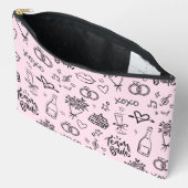 Met de Hand Getekende Roze Bruidsdouche Doodle Etui (Open)