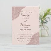 Met de hand getekende roze crème elegant florale b kaart (Staand voorkant)