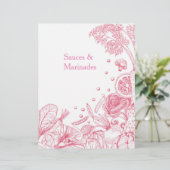 Met de hand getekende roze groenten Recipcategorie (Staand voorkant)