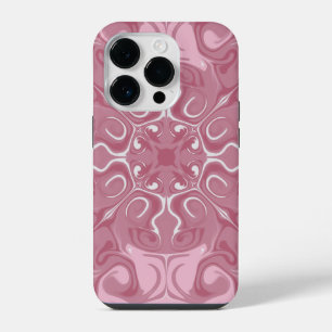 Met de Hand Getekende Roze Marmer Hoesje voor Tele iPhone 14 Plus Hoesje