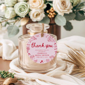 Met de Hand Getekende Roze Rode Harten Valentijn B Bedankjes Labels