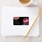 Met de Hand Getekende Rozen Bloem Zwart Etiket (Insitu)