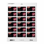 Met de Hand Getekende Rozen Bloem Zwart Etiket (Full Sheet)