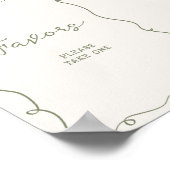 Met de hand getekende saliegroene kader gunsten poster (Hoek)