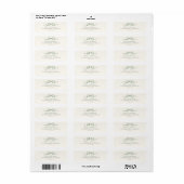 Met de Hand Getekende Saliegroene Strik Etiket (Full Sheet)