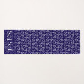 Met de hand getekende schelp-patroon yoga mat (Achterkant (horizontaal))