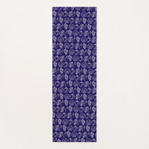 Met de hand getekende schelp-patroon yoga mat