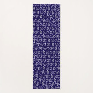 Met de hand getekende schelp-patroon yoga mat
