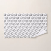 met de hand getekende schets zwarte witte puppy bad handdoek (Handdoek)