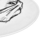 met de hand getekende schets zwarte witte puppy snijplank (Hoek)