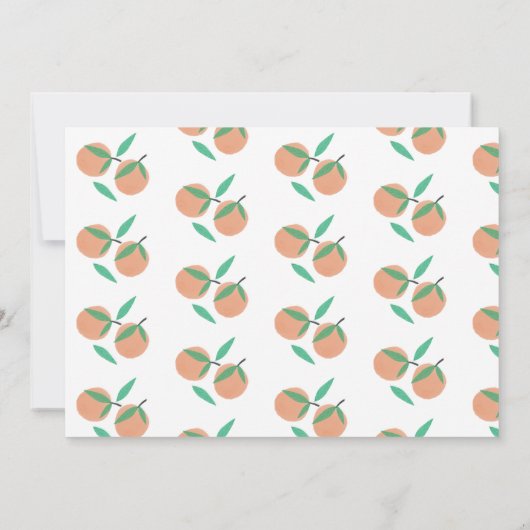 Met de hand getekende Sinaasappels Botanische citr Kaart (Achterkant)