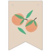 Met de hand getekende Sinaasappels Happy Birthday Vlaggetjes (Eerste vlag)